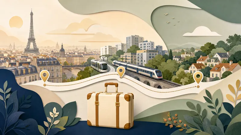 Illustration reliant Paris, Bezons et Franconville pour choisir son lieu de séjour