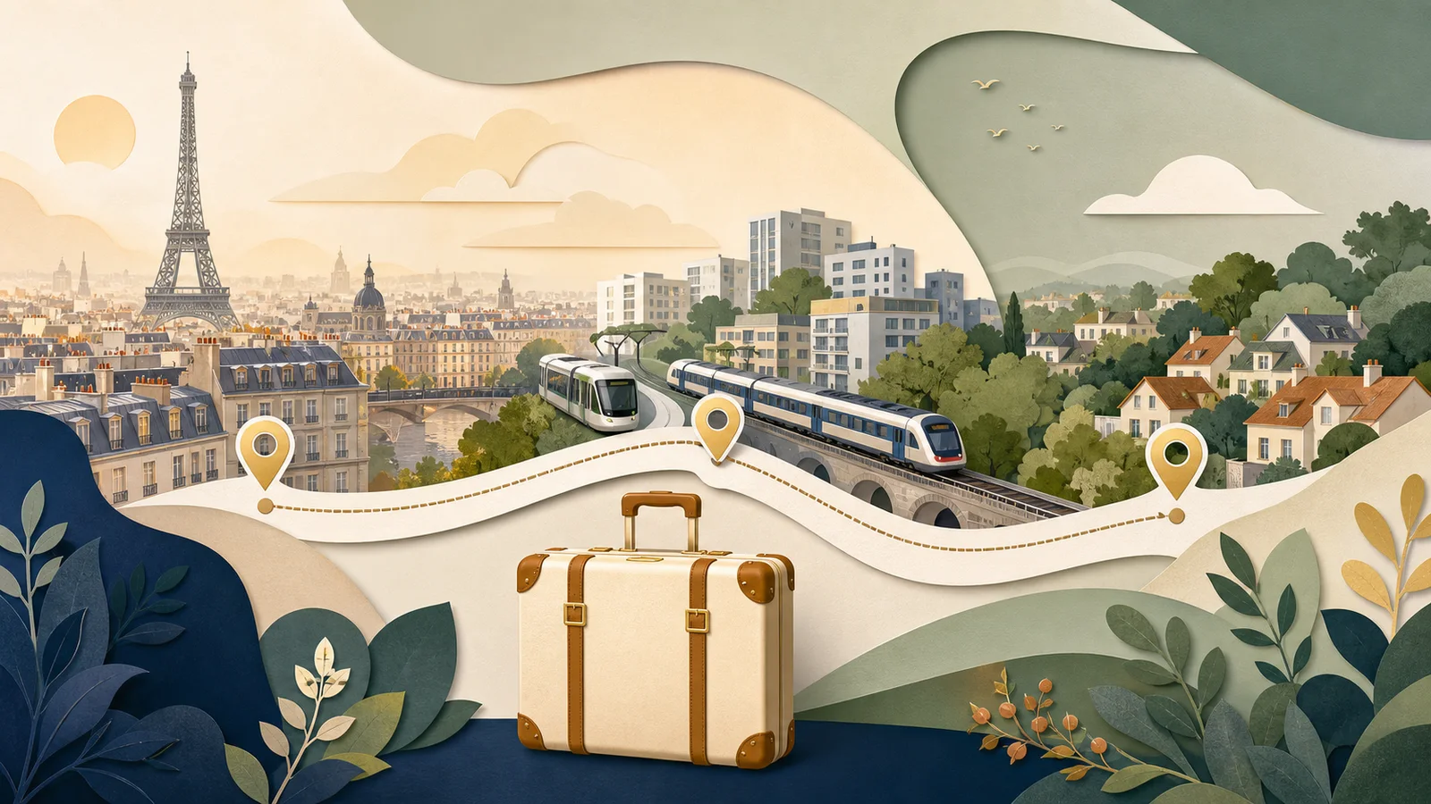 Illustration reliant Paris, Bezons et Franconville pour choisir son lieu de séjour